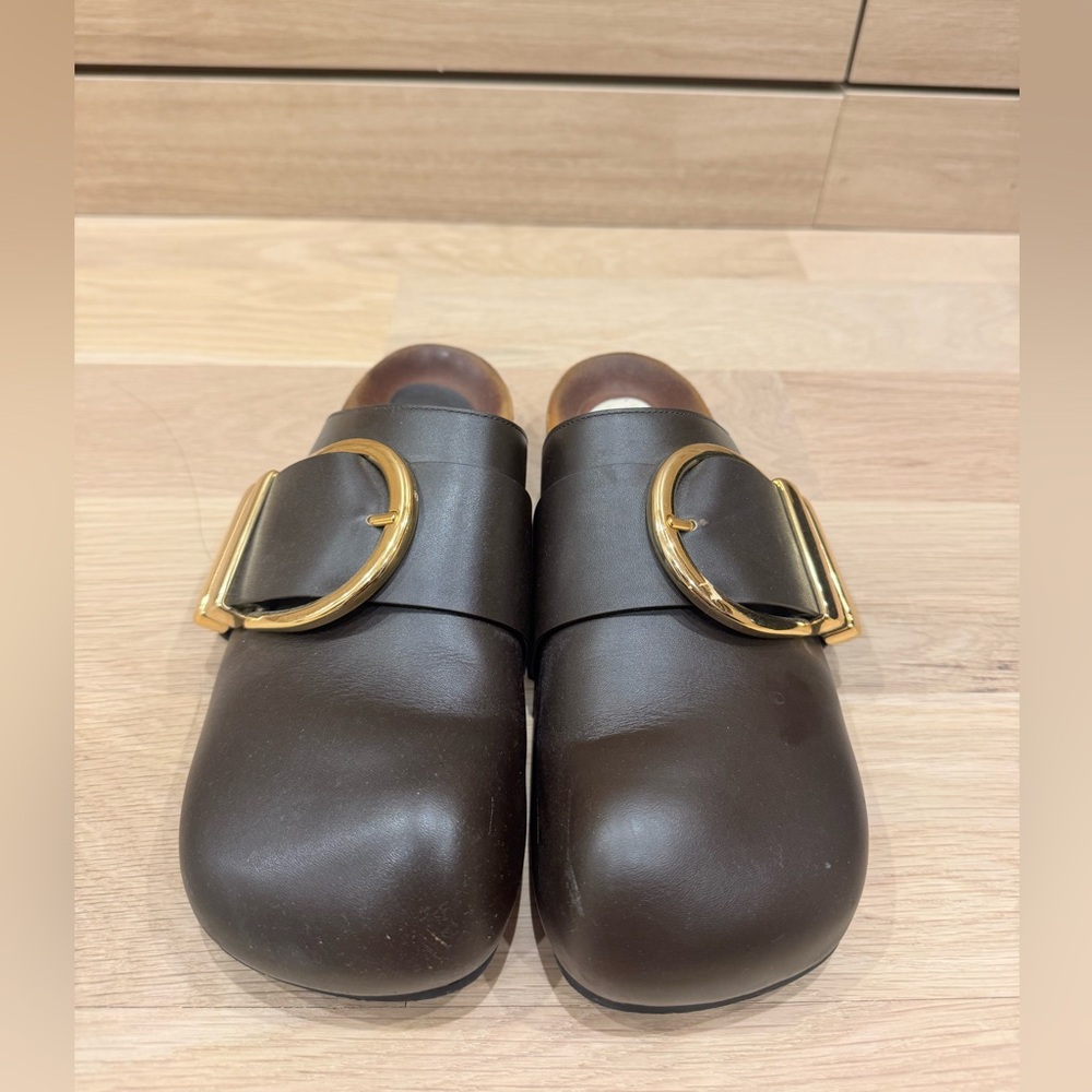 Khaite the Downing buckle detail Mules